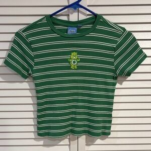 Care Bears Green Striped Crop Top
